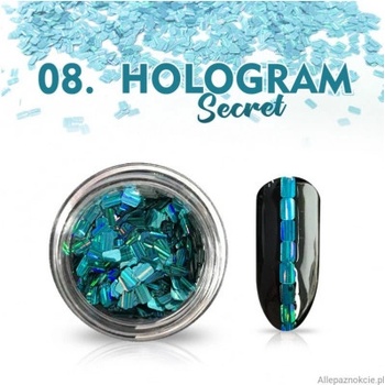 Allepaznokcie Hologram Secret 08 tyrkysové