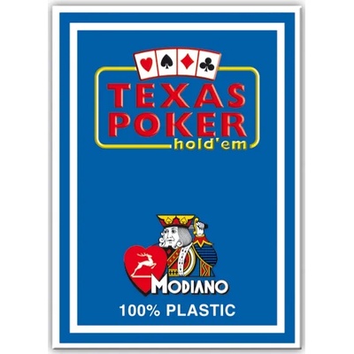 Modiano Пластични покер карти Texas Poker - син гръб
