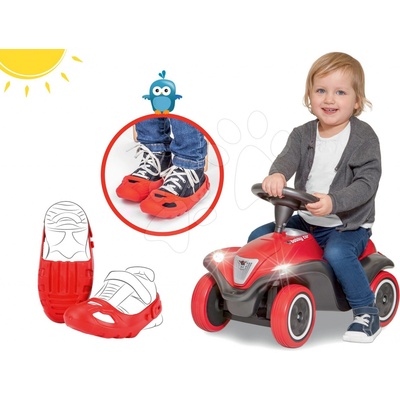 BIG Set auto Next Bobby Car BIG červené+ochranné návleky na topánky ako DARČEK56230-1