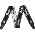 Fender Weighless Strap Running Logo Black and White Колан за китара (0990642074)