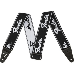 Fender Weighless Strap Running Logo Black and White Колан за китара (0990642074)