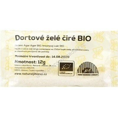 NATURAL JIHLAVA Tortové želé číre BIO 12 g