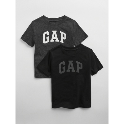 GAP Детски тениски с лого, 2 бр. GAP GAP | Cheren | Момчешки | 2 години