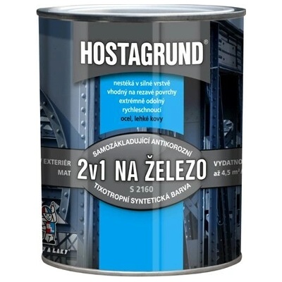 HOSTAGRUND 2v1 základná aj vrchná farba na železo S2160 svetlosivá, 4L