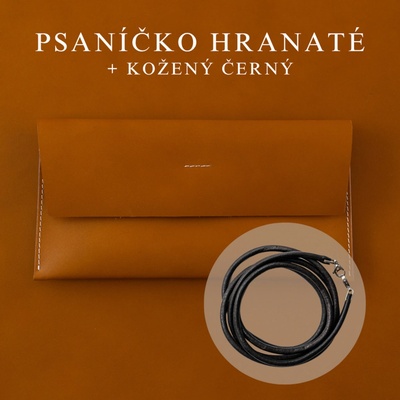 Wood Style psaníčko Hranaté Caramel kožený Černý