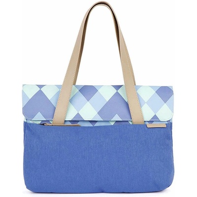 STM Дизайнерска ударо и водоустойчива чанта с дръжки за MacBook Pro 14 и преносими компютри до 14 инча - STM Grace Deluxe Laptop Sleeve (светлосин) (stm-114-107M-19)