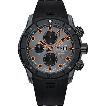Edox Мъжки часовник EDOX CO-1 Carbon Chrono Automatic 01125-CCN-GNO (56355)