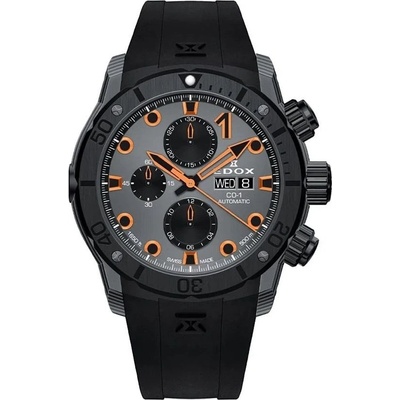 Edox Мъжки часовник EDOX CO-1 Carbon Chrono Automatic 01125-CCN-GNO (56355)