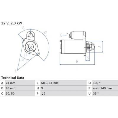 BOSCH STARTER 0 986 024 120