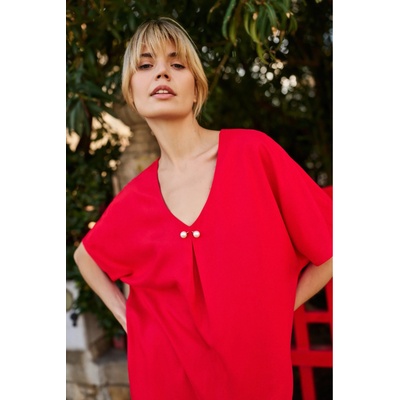 Moodo Червена свободна блуза Moodo | Cherven | ЖЕНИ | XS