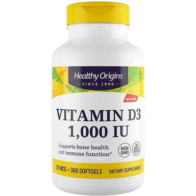 Healthy Origins VItamin D3, 1000 IU, 360 софтгел капсули, Healthy Origins (15389 HO)