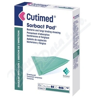 Cutimed Sorbact Pad antimikr.komprese 10 x 10 cm 40 ks