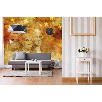 DIMEX ART s. r. o Самозалепваща се флизелинова фототапета илюстрации на американски президенти 375 x 250 см