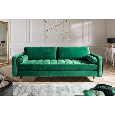 Bighome Sedačka VELVET 225 cm smaragdovo-zelená