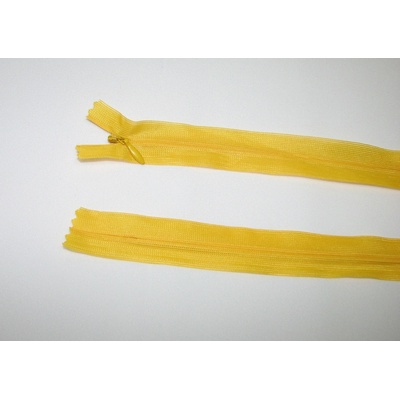 Zips krytý 3mm žltá nedeliteľný 18cm dederon