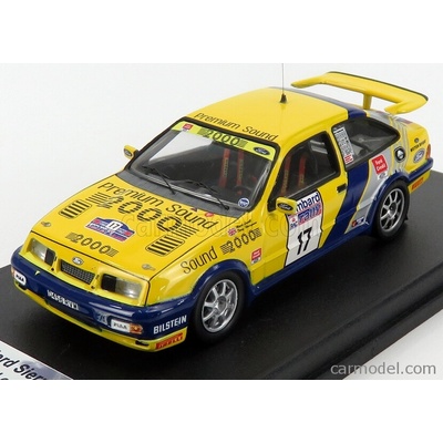 Trofeu Ford england Sierra Rs Cosworth N 17 Rally Rac Lombard 1988 M.lovell T.harryman Žlutá 1:43