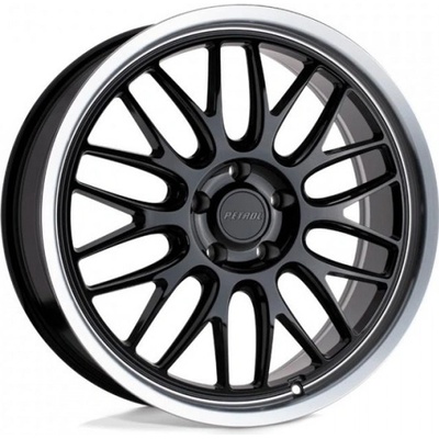 Petrol P4C 8x17 5x112 ET40 gloss black with Machined Cut Lip