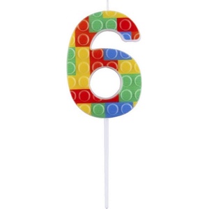 JUNIOR Свещ за торта JUNIOR Lego модел 6-p 10, 5 cm