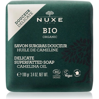 NUXE Bio Organic Delicate Superfatted Soap Camelina Oil екстра нежен подхранващ сапун за тяло и лице 100 гр