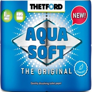 Thetford Тоалетна хартия Thetford Aqua Soft - 6 броя - 250 листа на ролка (663102)