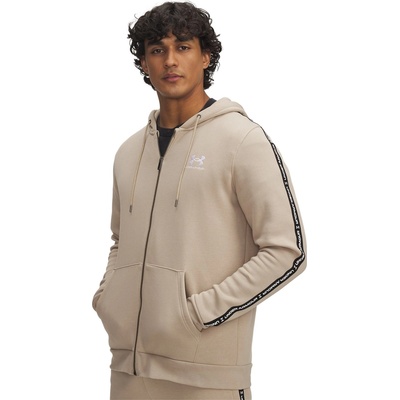 Under Armour Суичър Under Armour Men's Icon Fleece Taping Full-Zip Hoodie - City Khaki