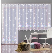 Hotová záclona alebo balkónový komplet, Jednorožec, farebný 150 x 250 cm dvere