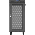 Lanberg Rack Cabinet 19" Free-Standing 24U/600X600 (FlAT Pack) With Mesh Door LCD Black V2 (FF01-6624-23BL) - gtcomputers