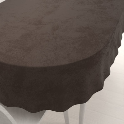 Biante Sametový oválný ubrus Velvet Premium SVP-016 Tmavě hnědý 140x180 cm