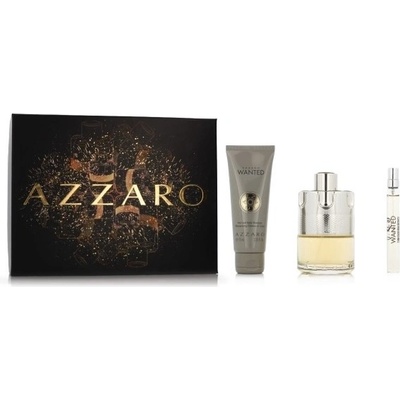 Azzaro Wanted подаръчен комплект за мъже Размер EDT 100 ml + 75 ml душ гел + EDT 10 ml