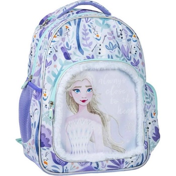 Голяма ученическа раница с пух Frozen 42 см