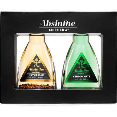 Metelka Absinthe Naturelle + Verdoyante 60% 2 x 0,2 l (set)