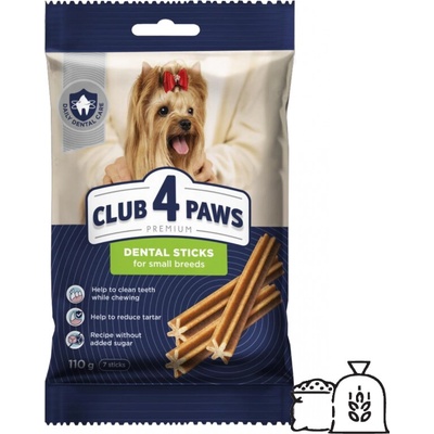 Club 4 Paws Premium Dental Sticks na čistenie zubov pre male plemená 110 g