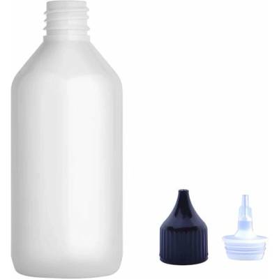 Via Plastová lahvička bílá s černou špičkou Via 115 ml