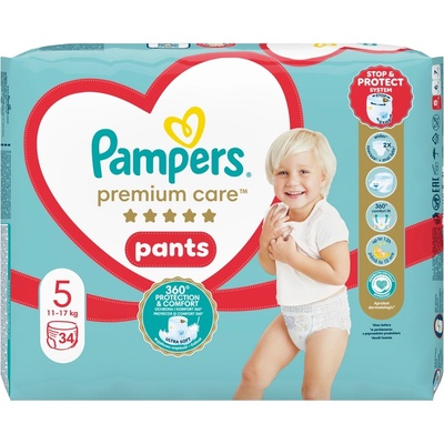 Pampers Памперс Премиум пелени, размер 5, 34 бр