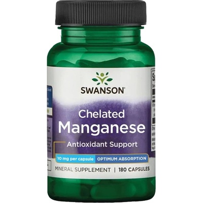 Swanson Chelated Manganese 10 mg 180 kapslí