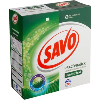 Savo Universal s biorozložitelnými složkami prací prášek na barevné a bílé prádlo 20 PD 1,4 kg