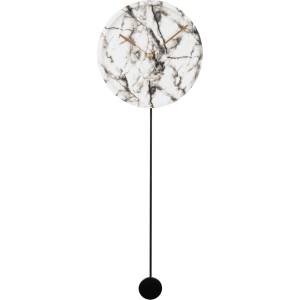 Karlsson Стенен часовник Pendule Longue Marble бял (KA5860WH)