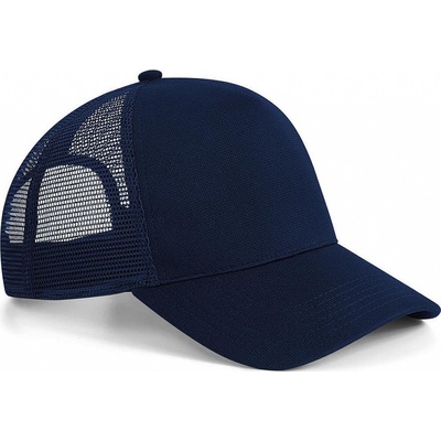 Beechfield Microknit Snapback Trucker tmavo modrá