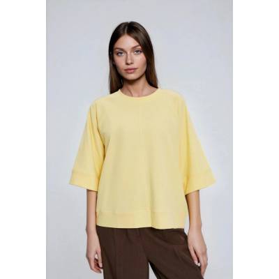 Moodo Пуловер с къси и широки ръкави жълт Moodo Moodo | Zhalt | ЖЕНИ | XXL