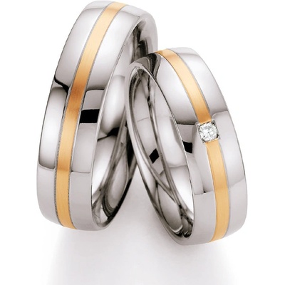 Snubní prsteny se zlatem a diamanty ST138