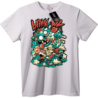 NOONEBRAND Тениска Blink 182 Монстър - 6XL, White