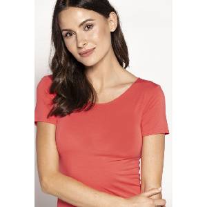 Babell Дамски топ Bluzka-Carla-Krtki-rkaw-Papaja-PapayaV-55746-Papaya - Черен, размер XXL