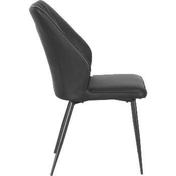 Carmen Трапезен стол laredo y силиконова кожа - черен 60 (3532142)