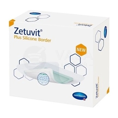 Zetuvit Plus Silicone Border Kompres sterilný samolepiaci 20 x 25 cm 10 ks