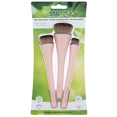 EcoTools Brush 360° Ultimate Blend sada kosmetický štětec na make-up Ultimate Buff + kosmetický štětec na bronzer Ultimate Pop + kosmetický štětec na korektor Ultimate Cover