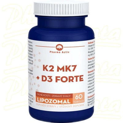 Pharma Activ Lipozomal K2 MK7 + D3 forte 60 tobolek