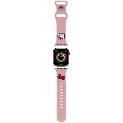 Hello Kitty Каишка Hello Kitty Silicone Kitty Head за Apple Watch 42/44/45/49mm, розова (3666339212025)