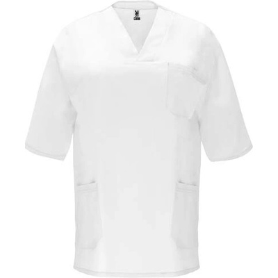 Panacea unisexový pracovný top s krátkym rukávom a gramážou 160 g/m2 - Biela, XS