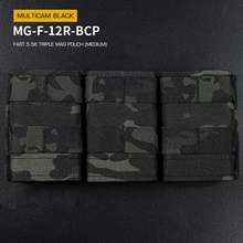 Wosport Fast type Triple molle na 5.56 zásobníky M4/M16, střední MC Black