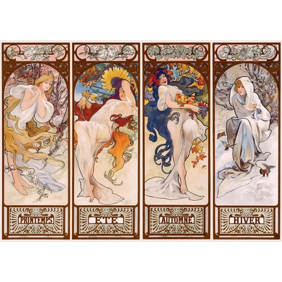 Interdruk - Puzzle Mucha: Four Seasons - 1 000 piese